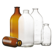 Picture of 1000 ml infusion vial, clear, type 2 moulded glass