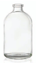 Picture of 50 ml injection vial, clear, type 1 moulded glass