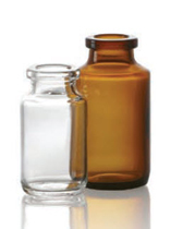 Picture of 20 ml injection vial, amber, type 1 moulded glass